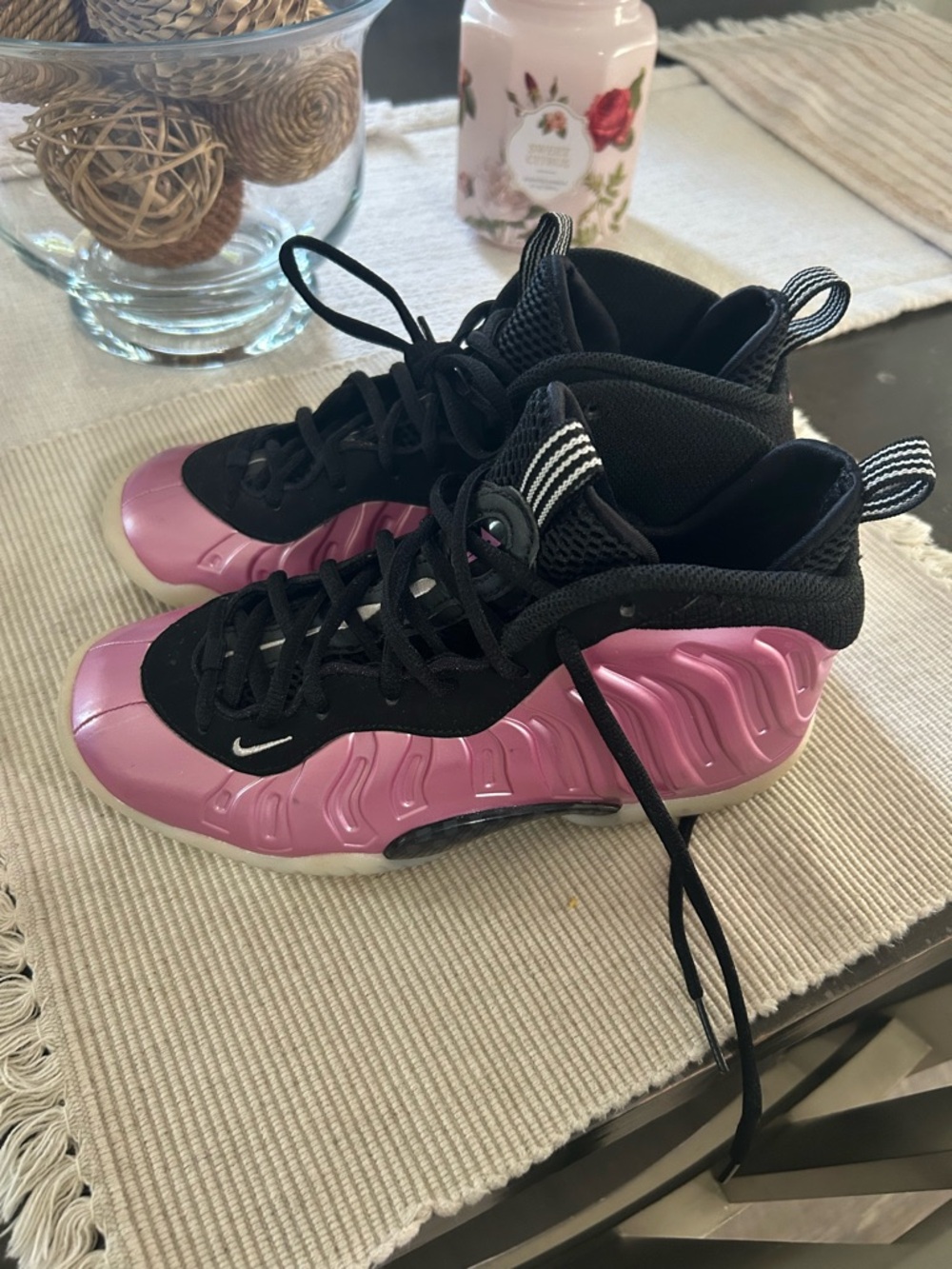 Nike Kids Foamposite Sneakers in Pink and Black